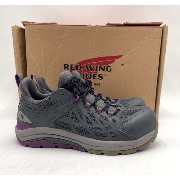 Red Wing Shoes COOLTECH 2343 Women's NWD Safety-Toe Work Shoe Gray US Size 6B - Picture 1 of 11